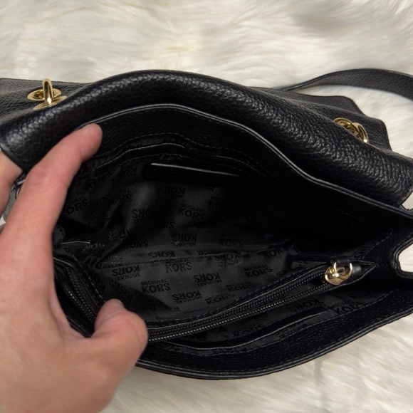 Michael Kors Black Leather Chainlink Shoulder Bag - Picture 13 of 13